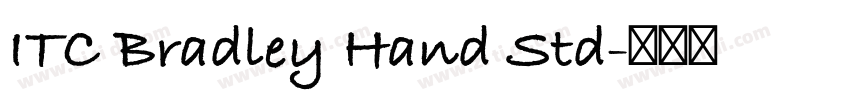 ITC Bradley Hand Std字体转换